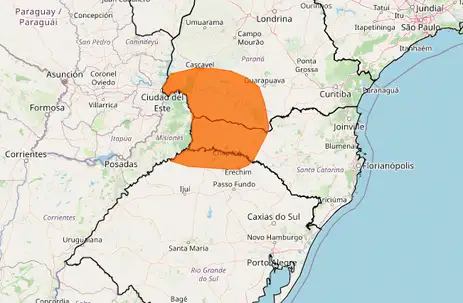 Oeste do Paraná sob alerta duplo: queda brusca de temperatura e chuvas fortes