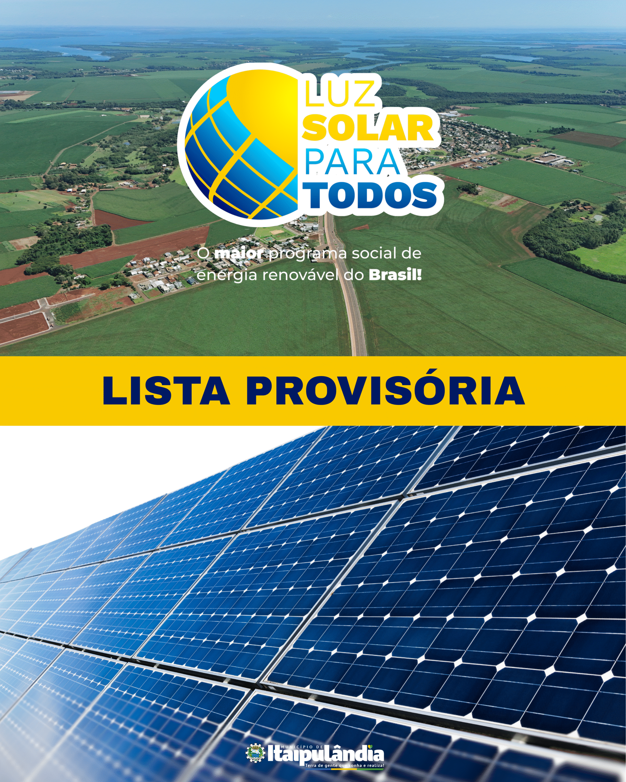 Itaipulândia lança Programa Luz Solar Para Todos para ampliar uso de energia renovável